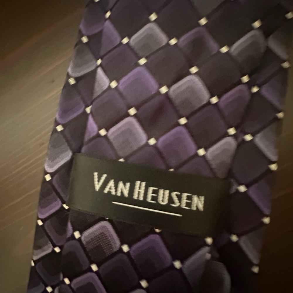 Van Heusen Dark Purple Geometric Men's Tie